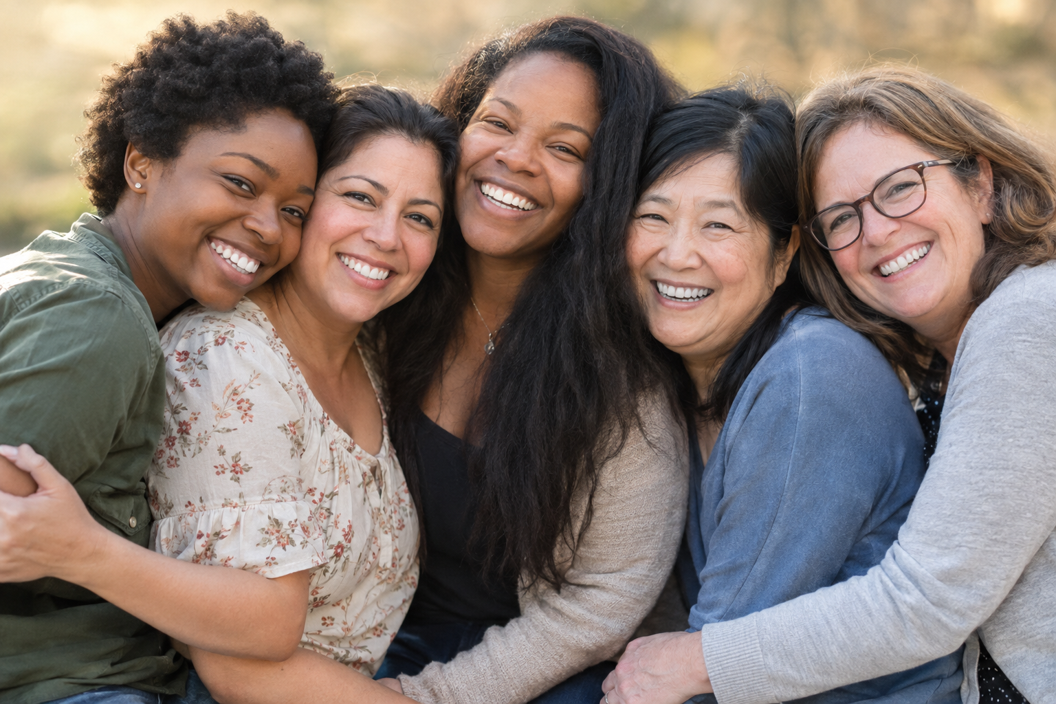Photo of diverse women celebrating together in joy and sisterhood